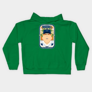 Baseball Blue Pinstripes - Deuce Crackerjack - Jacqui version Kids Hoodie